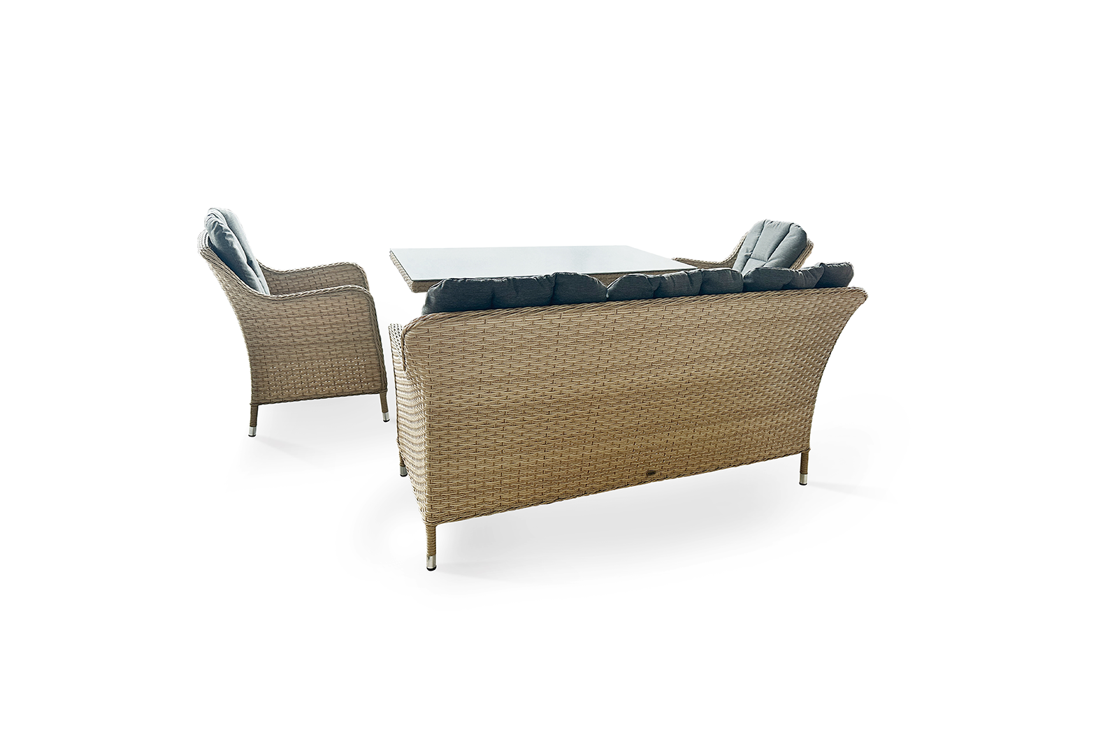 Walkerhill Polyrattan Garten-Garnitur 5-Personen