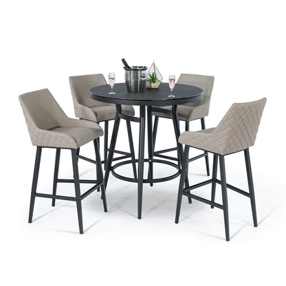 Regal Bar Set mit 4 Barhockern